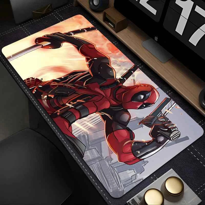 Marvel Deadpool Anime Mouse Pad Office PC Gamer Cabinet Mouse Mat Laptop 900x400 Keyboard Mousepad Extended Desk Mat Cool Carpet