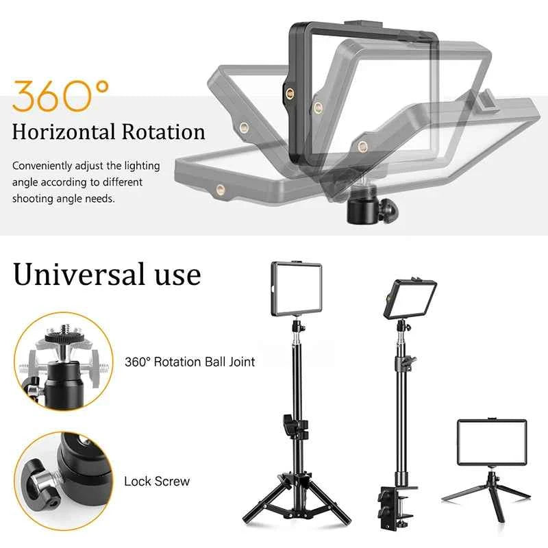 Professional Video Photography  LED light for Selfie Dimmable Video Fill Light for Photo Studio Live Fill Lamp With Tripod Stand