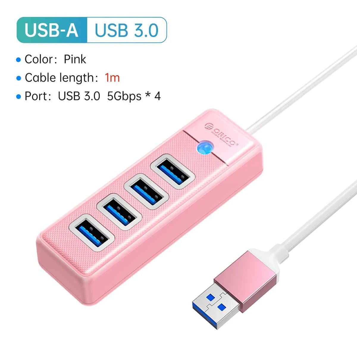 ORICO 5Gbps USB 3.0 HUB Colorful 4 Ports High Speed Mini Splitter OTG Adapter For Desk PC Computer Accessories HUAWEI Xiaomi