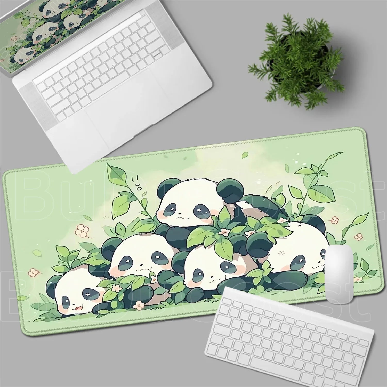 HD Printing Kawaii Anime Panda Mouse Pad Large Computer Office PC Game Table Mats XXL Gaming Keyboard Pad Cute Animals Desk Pads