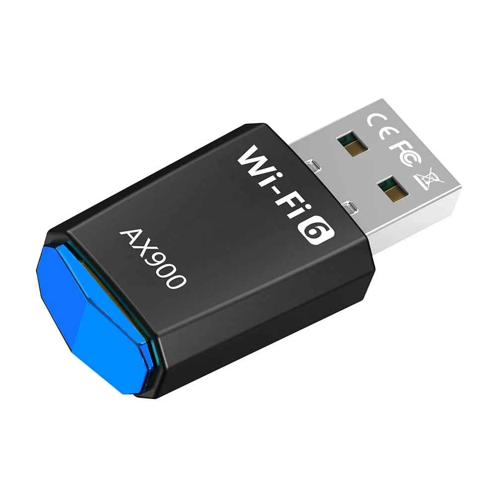 AX900 Driver-Free Wireless Network Card Dual-Band WiFi 6 USB Adapter 900Mbps WiFi Adaptador 2.4G&5GHz for Laptop Windows 7 10 11