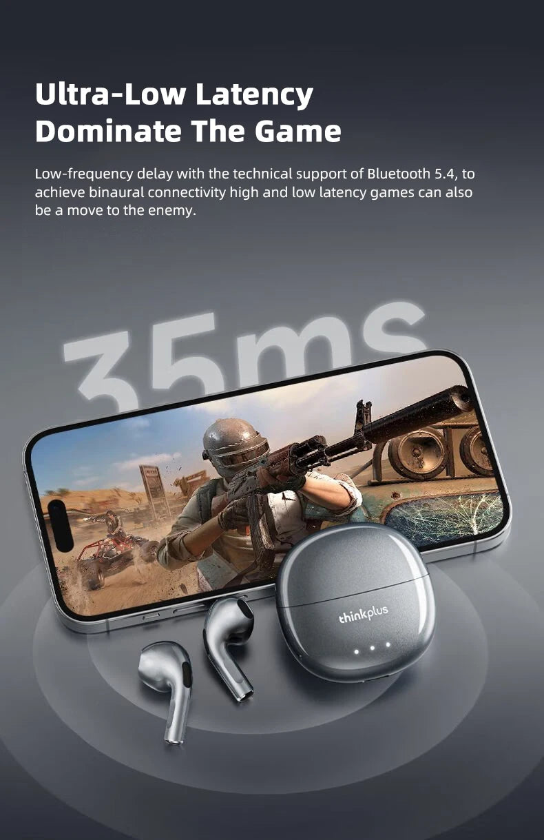 Lenovo LP2 Pro Bluetooth 5.4 Earbuds Semi-In Ear Clear Call HIFI Sound Quality Wireless Earphones Lightweight Comfort Headphones