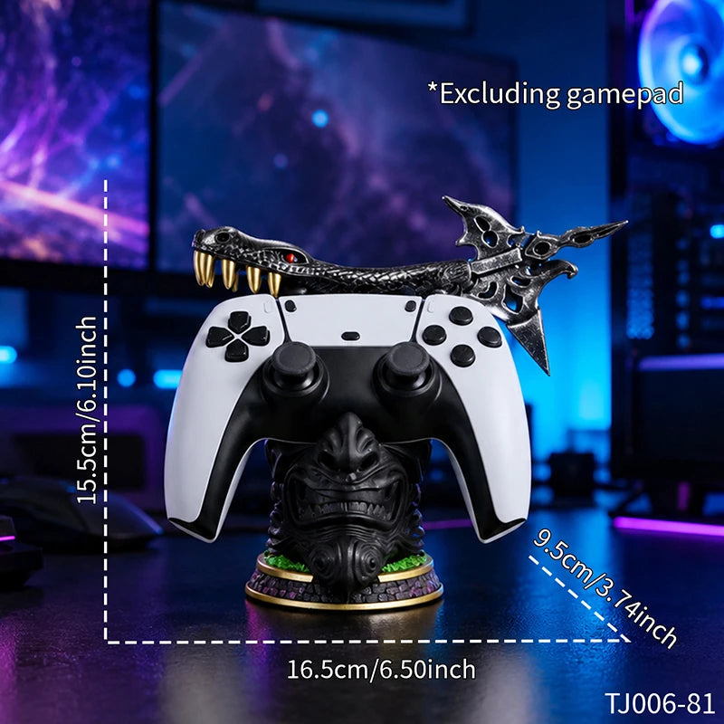 Creative Imitation Demon Resin Game Controller Stand Fit Ps5 Ps4 Xbox Switch Gamepad Support Desktop Decor Gaming Accessories