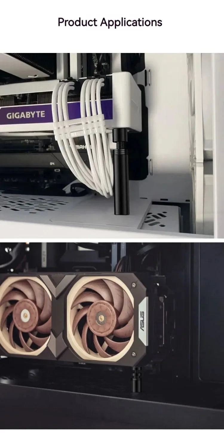 TEUCER VC-16 Computer Case Graphics Card Holder Aluminum RTX3090 4090 GPU Support 27-120mm Expansion Bracket