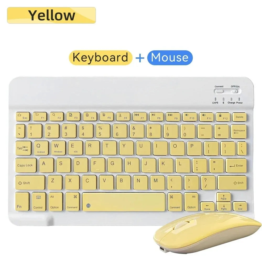 Tablet Wireless 10inch Keyboard For iOS Android Windows For iPad Huawei Samsung Teclado Bluetooth-compatible Keyboard and Mouse