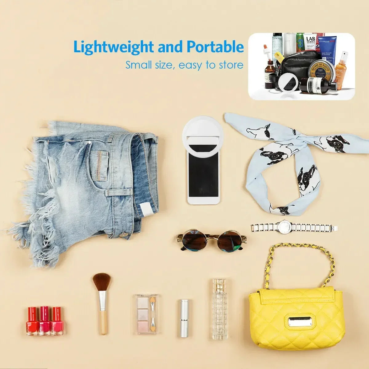 LED Selfie Ring Light for Mobile Phone Lens Selfie Light for IPhone, Samsung, Xiaomi, POCO Mobile Phone Portable Selfie Light