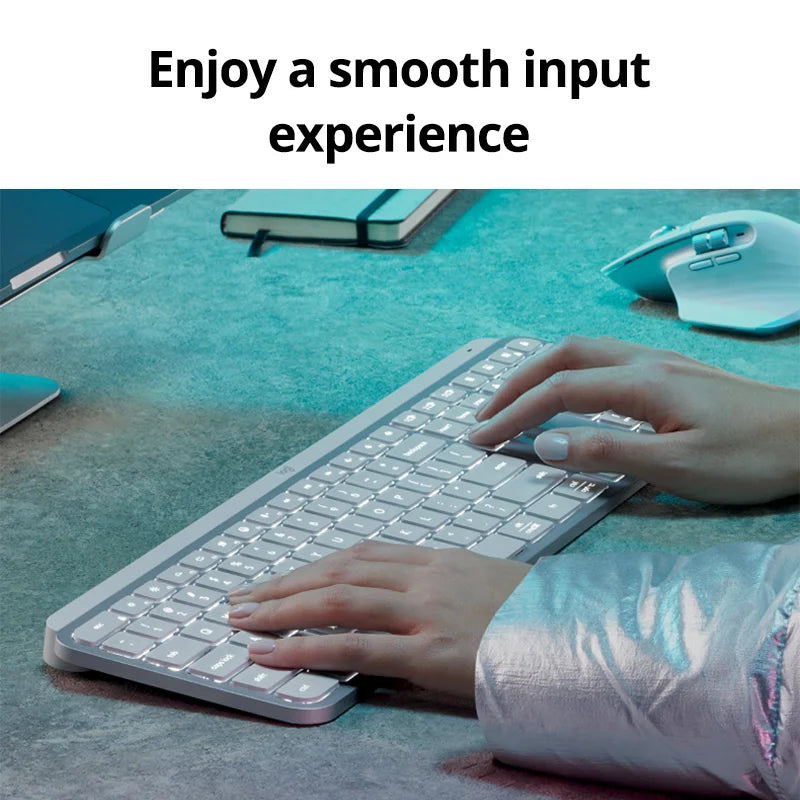 New Logitech MX Keys S Wireless Keyboard Low Profile, Backlighting Bluetooth USB C Rechargeable for Windows Programmable Keys