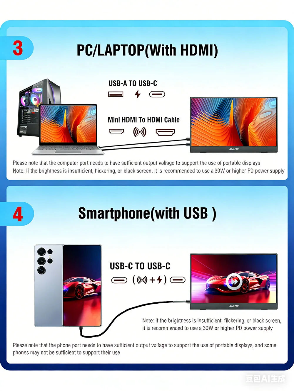14.2 Inch Portable Touch Monitor QHD 2.5K IPS Secondary Screen Extend Display For Laptops Desktops Computer PS4/5 Gaming Monitor