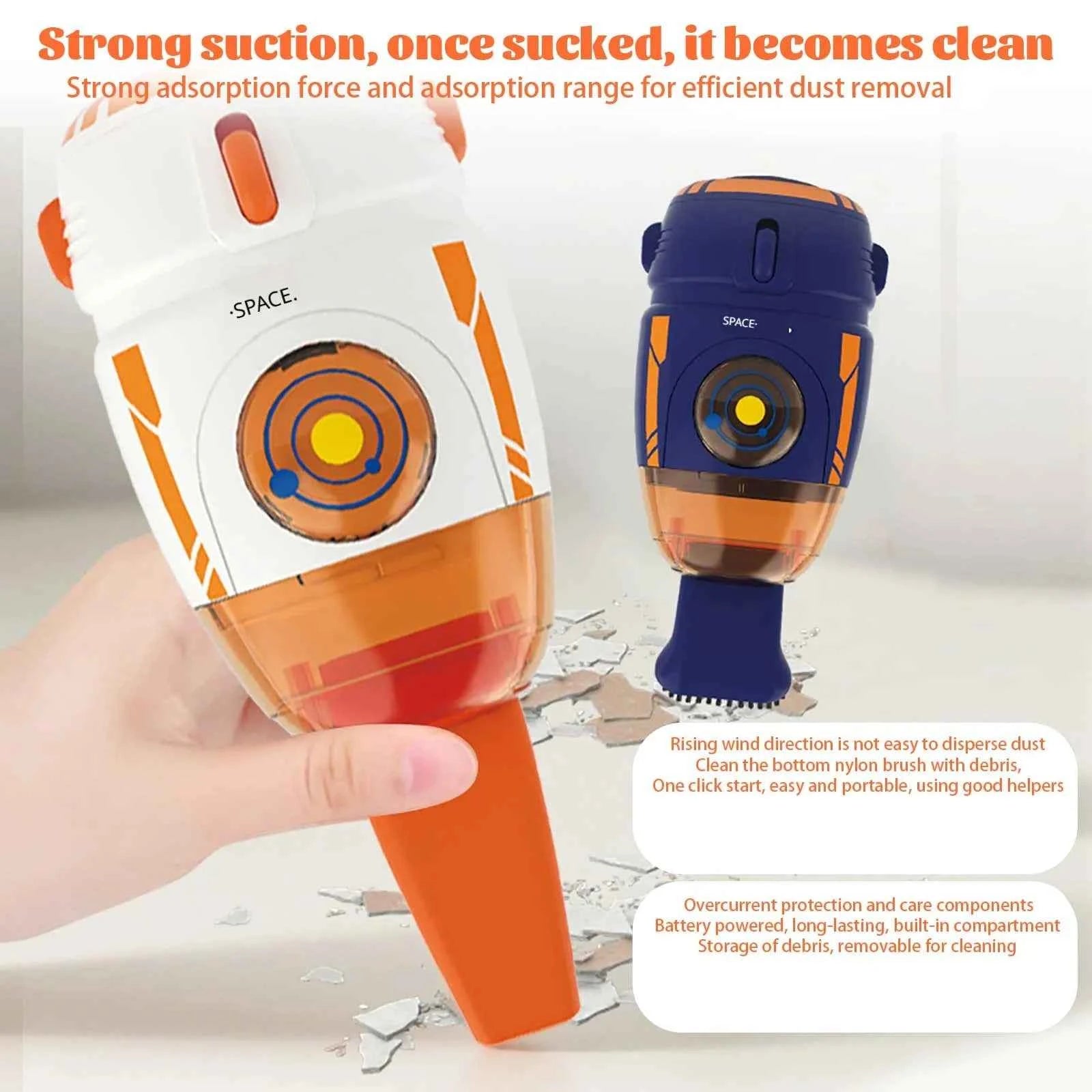 Desktop Vacuum Cleaner Little Rocket Shaped Electric Handheld Desktop USB Charging Cleaner Eraser Scrap Mini Keyboard Cleaner