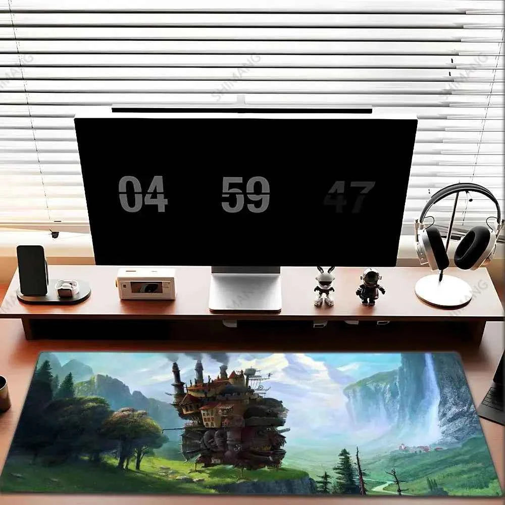 Mouse Pad Anime Street Kawaii Mousepad Laptop Gaming Accessories Keyboard Pad PC H-Howls Moving C-Castle Gamer Desktop Mouse Mat