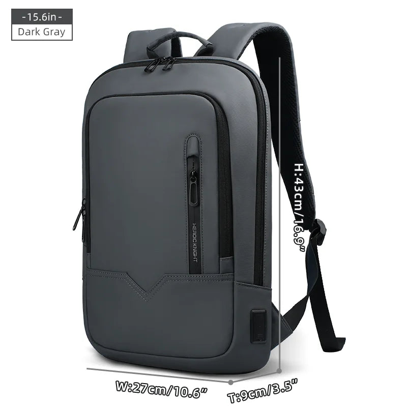 Heroic Knight Backpack Men Multifunction Business Waterproof Slim Laptop Backpack Fashion 15.6