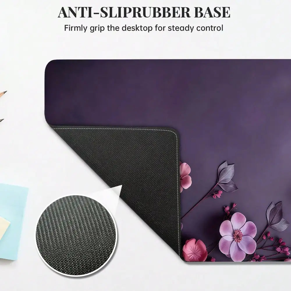 1pc, 31.50 X 11.81 Pink Floral Blossom Large Waterproof Mouse Pad, Antislip Desk Protector For Keyboard, Mouse, Smooth For Gaming, Desk Accessory, For Home