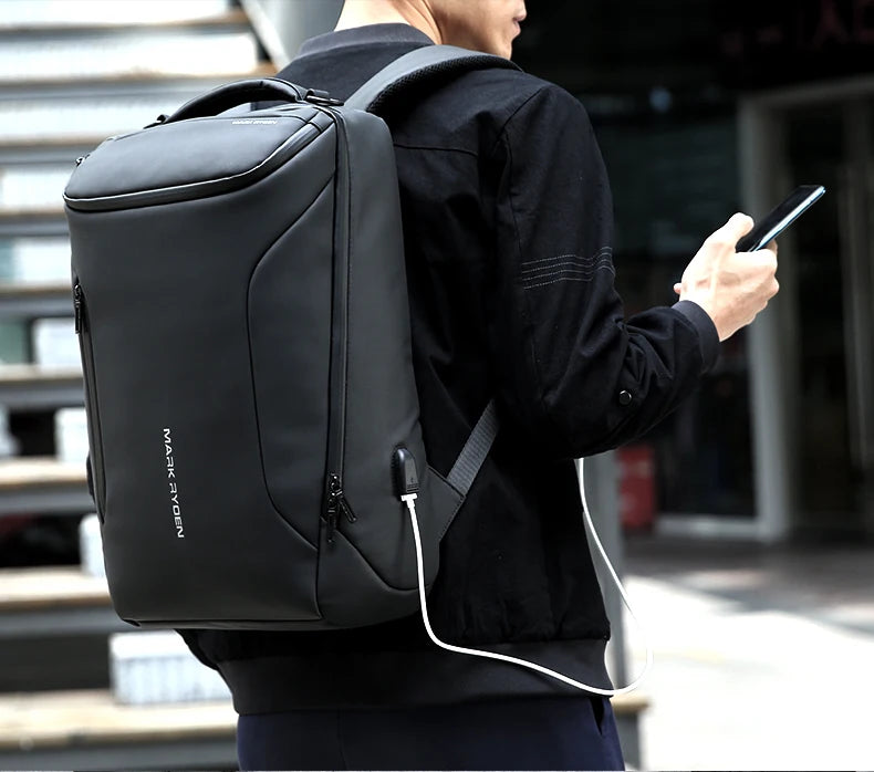 Mark Ryden 2025  Anti-Thief Fashion Men Backpack Multifunctional Waterproof 15.6 Inch Laptop Bag Man USB Travel Charging Bag
