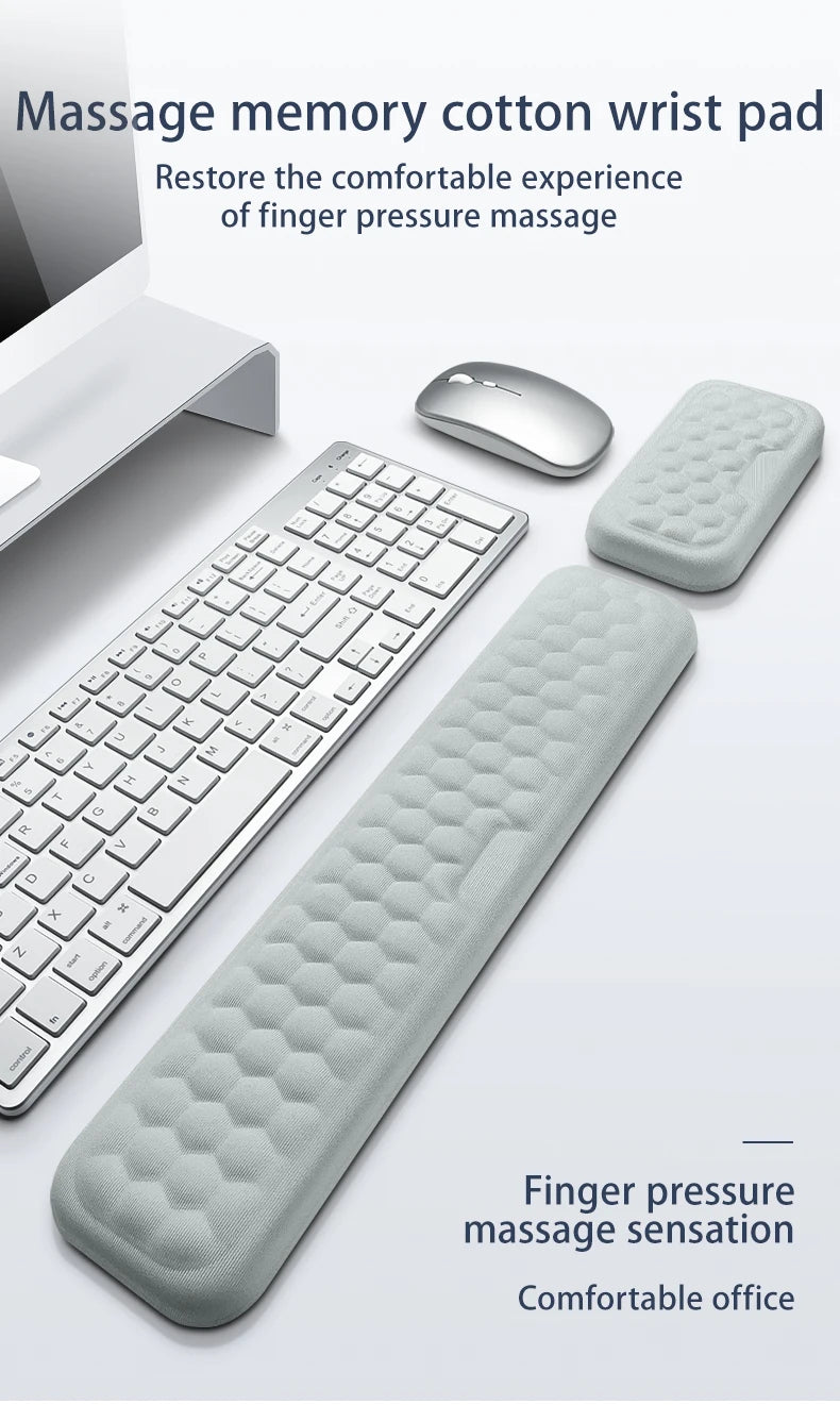 Keyboard Pad Mousepad Ergonomic Keyboard Mouse Wrist Rest Office Typing Protection Relax Wrist Memory Mouse Pad Computer Laptops