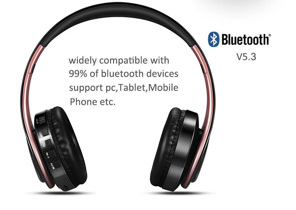 New Arrival Colors Wireless Bluetooth Headphone Stereo Headset Music Headset Over the Earphone with Mic for Iphone Sumsamg