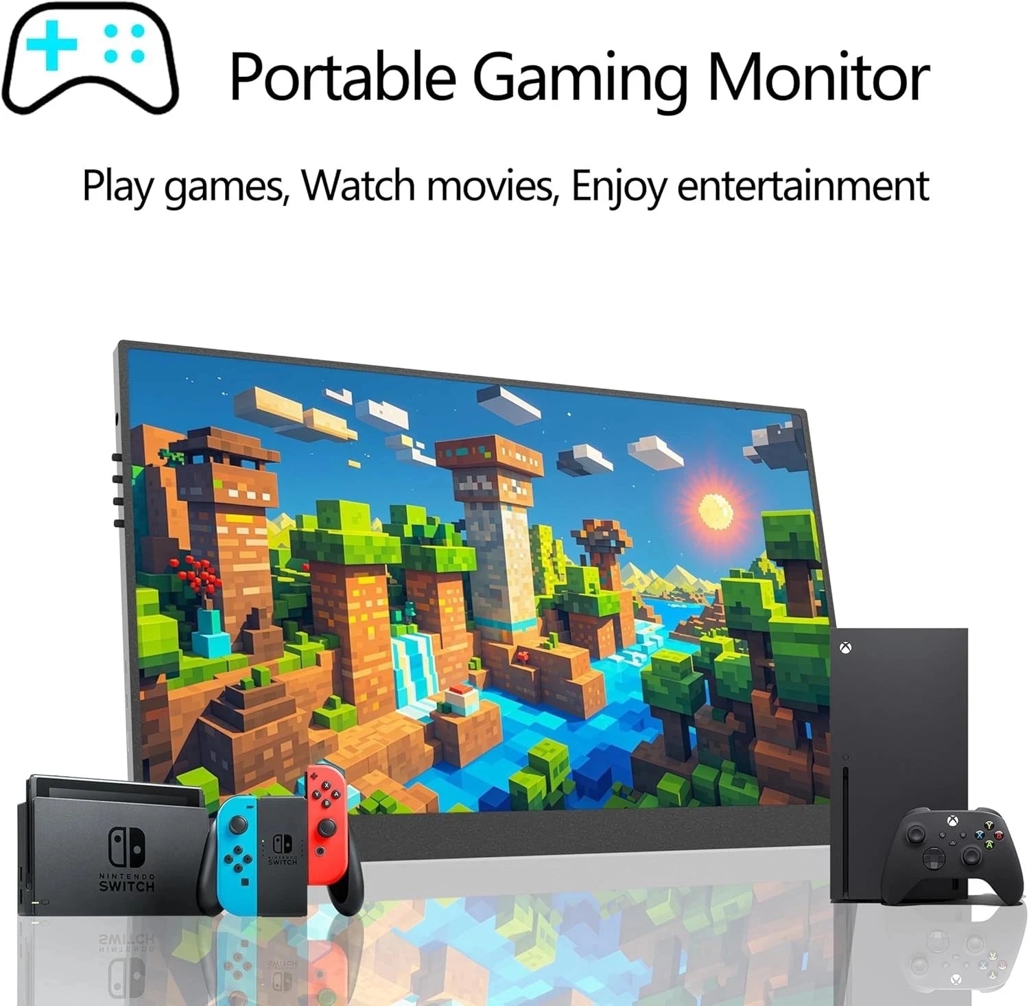 New 15.6 Inch Portable Monitor IPS HDR FHD 1080P USB-C Plug & Play Ultra Slim External Screen  for Laptop Phone Xbox PS4 PS5