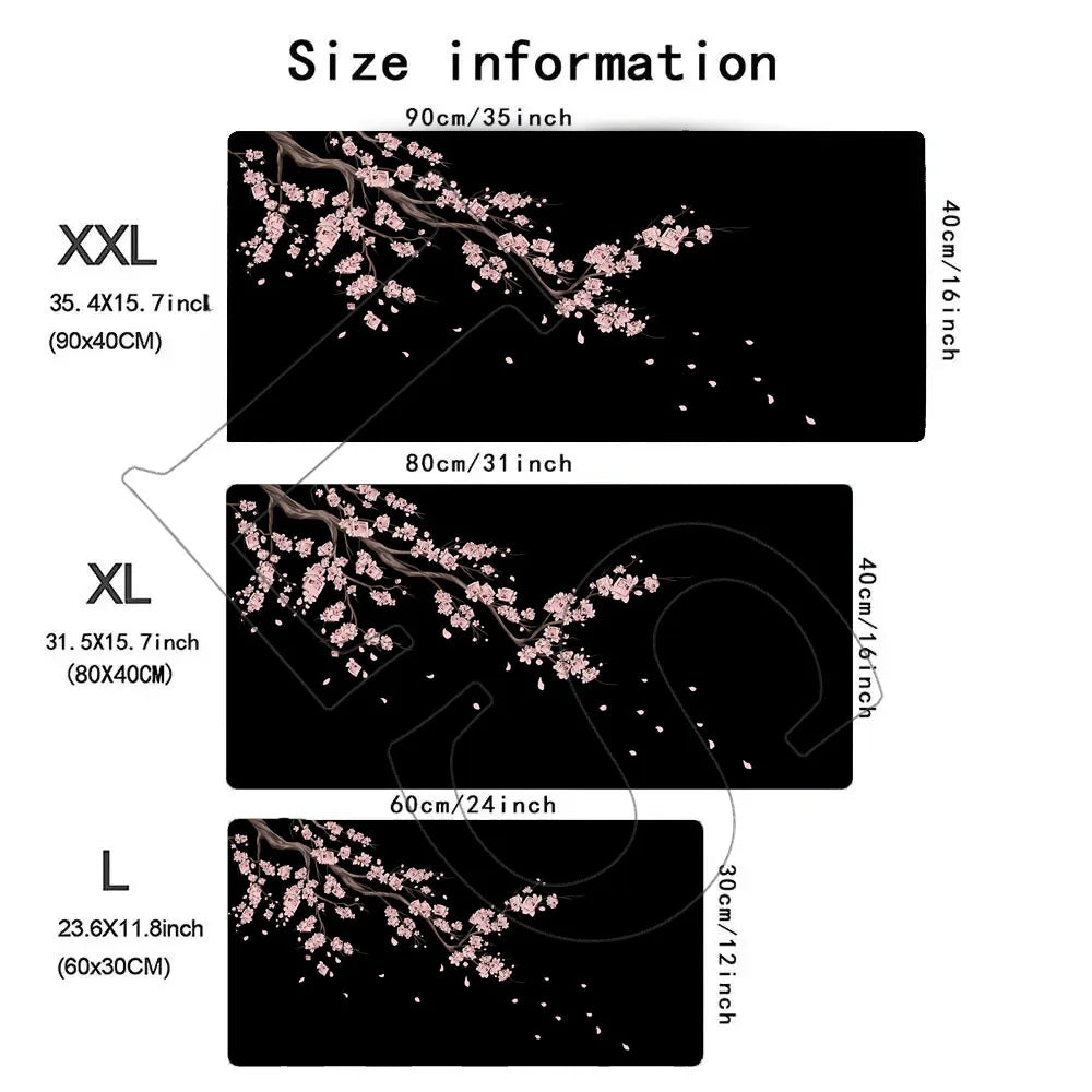 Japan Sakura Gaming Mouse Pad Xxl Various Colors Laptops  Cherry Blossom Mousepad Office Carpet Gamer Keyboard Computer Desks