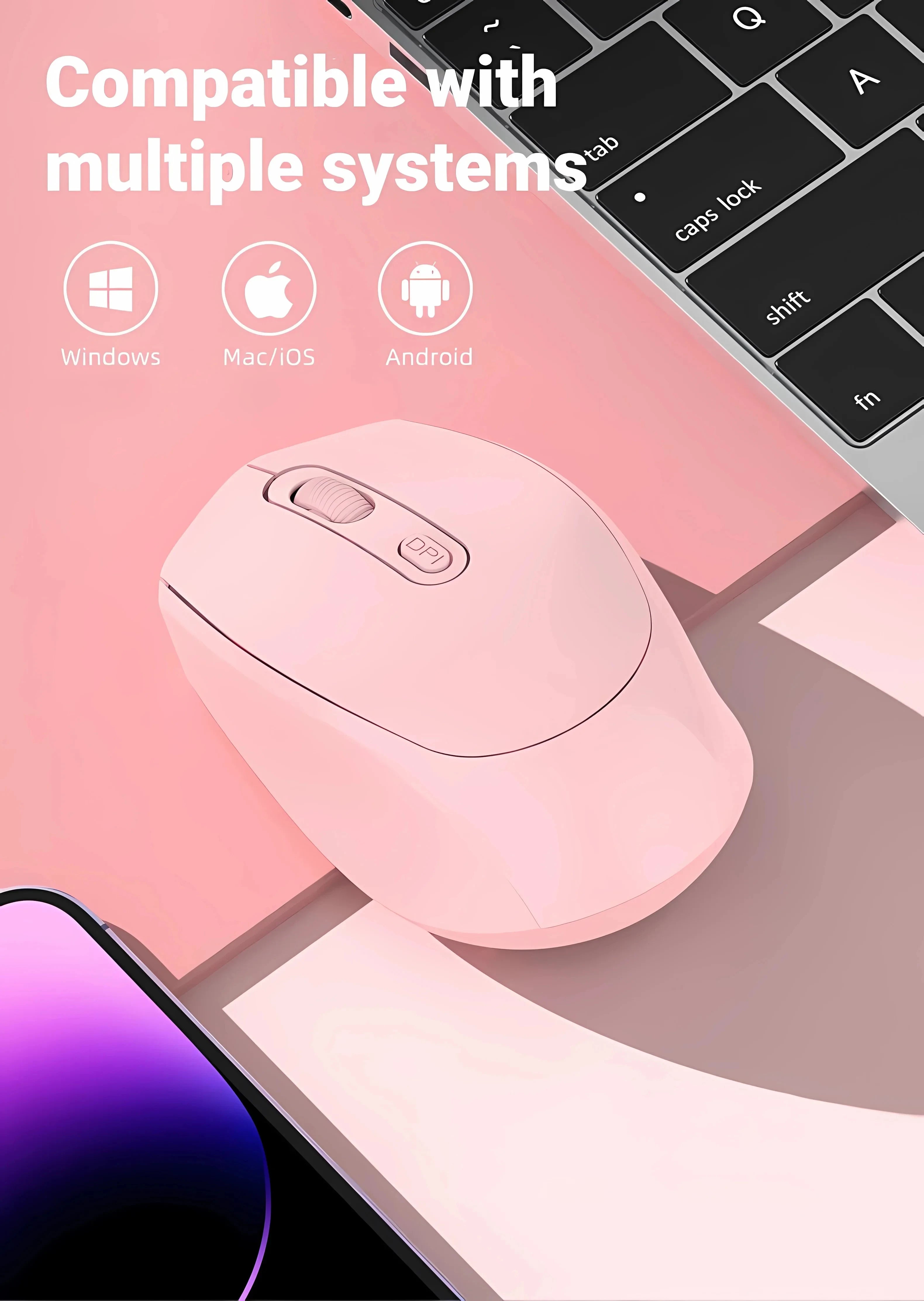 Wireless Silent Mouse Bluetooth-compatible 2.4G Dual Mode Rechargeable Optical Mouse 1600 DPI For MacBook Laptop PC Game Office
