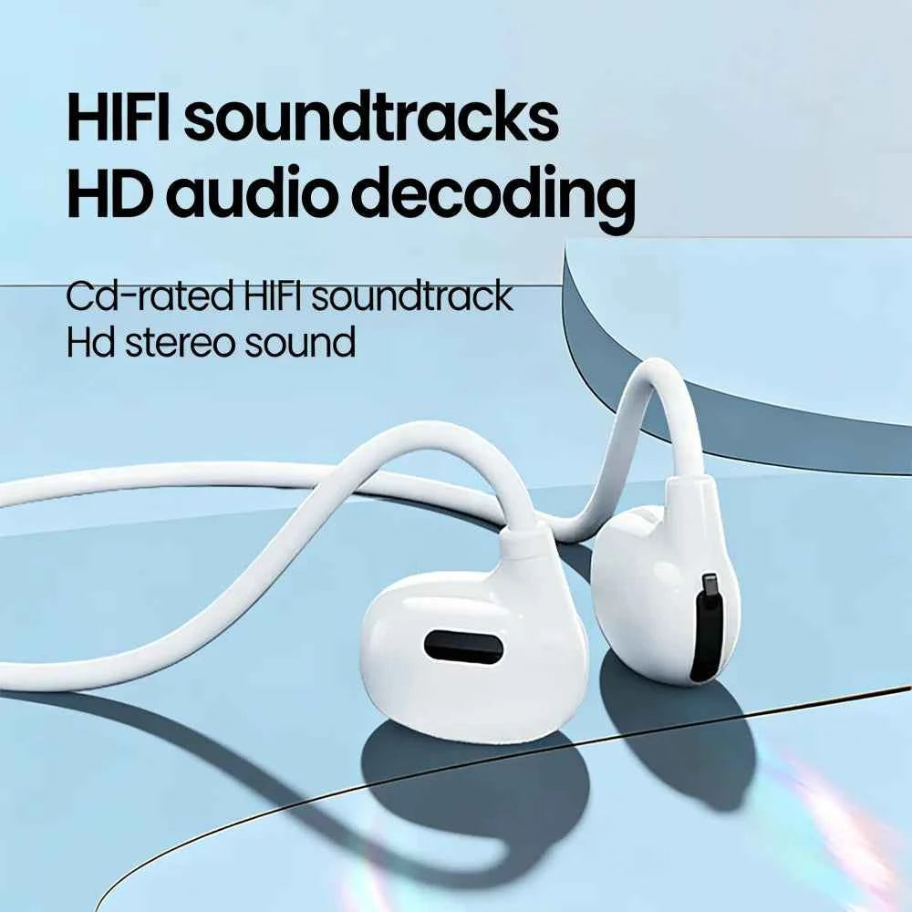 Olaf Sport Bluetooth 5.3 Headphone Wireless Open Air Conduction Earphones Hifi Stereo Sound Sport Gaming Headset  For Phone