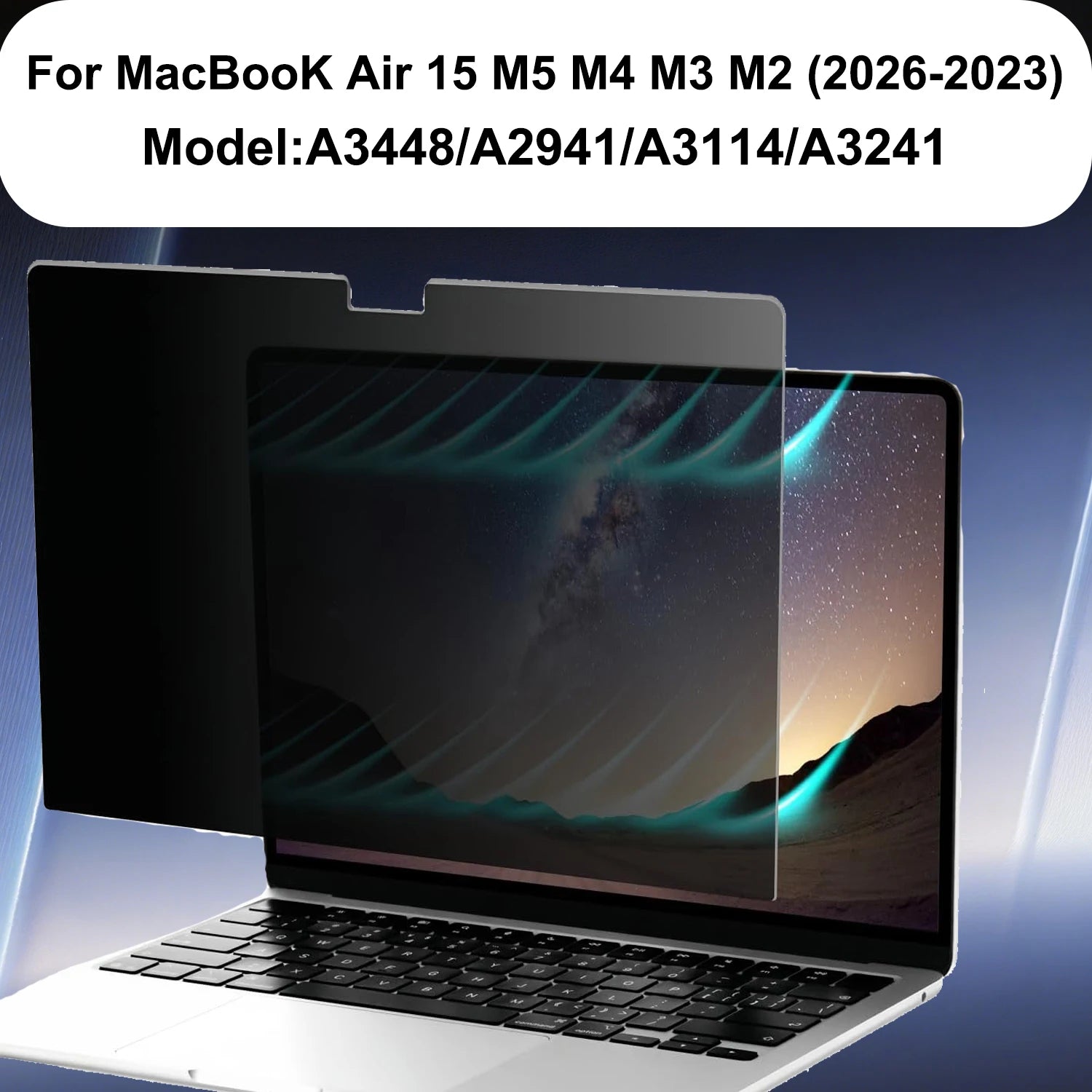 Removable Magnetic Privacy Screen For MacBook Air 13.6/15 Inch 2022-2026 (M5 M4 M3 M2), Matte Privacy Screen For Pro 14/16 inch