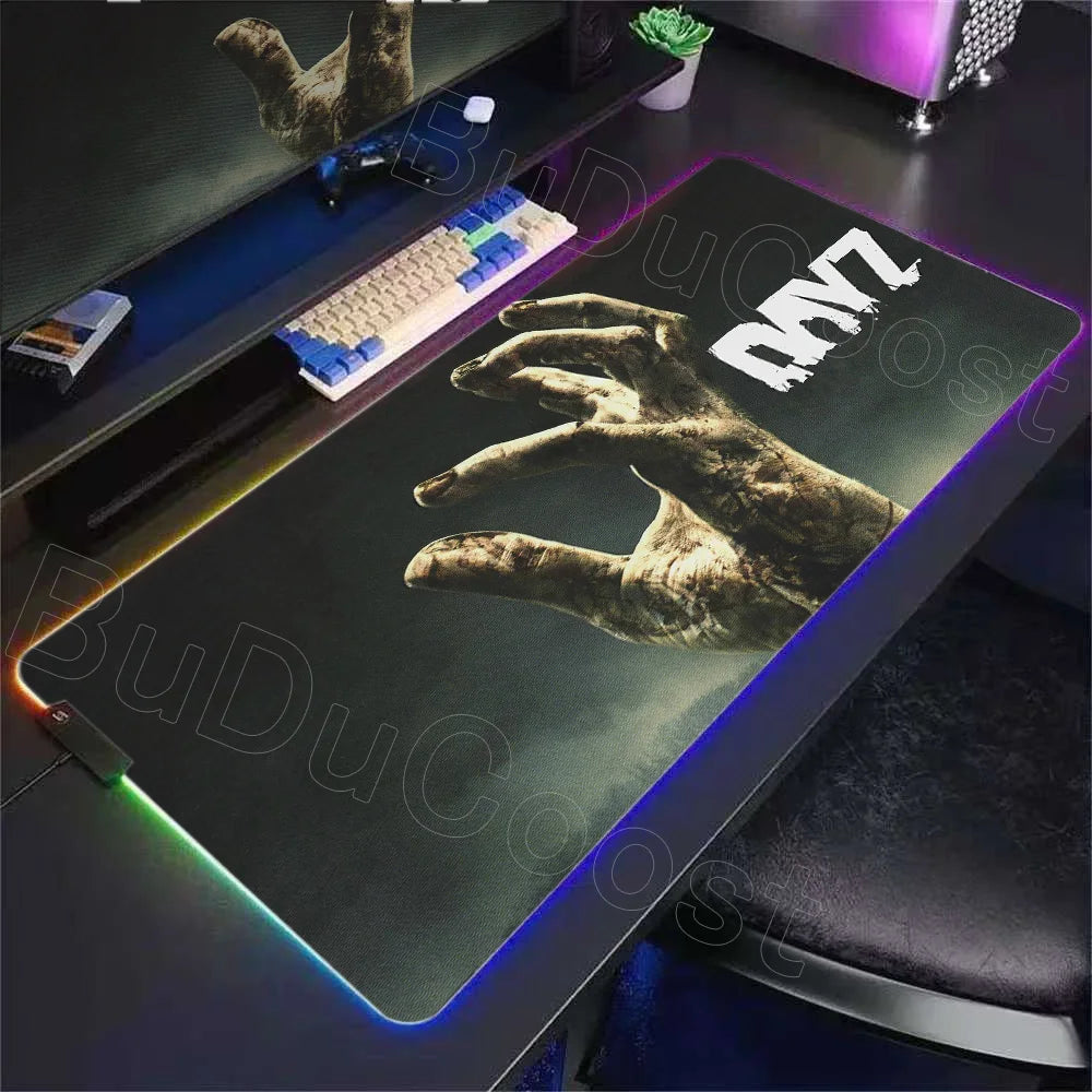 LED D-dayzs Mouse Pad Large RGB Mouse Pad XXL LED Mouse Mat Mousepads Table Pads Keyboard Mats Desk Rug with Backlit Gaming Mats