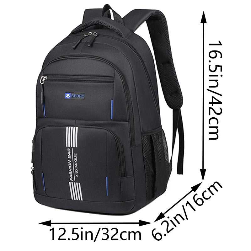 Neutral style backpack for men and women,suitable for business trips and student schoolbags,with multiple layers of pockets