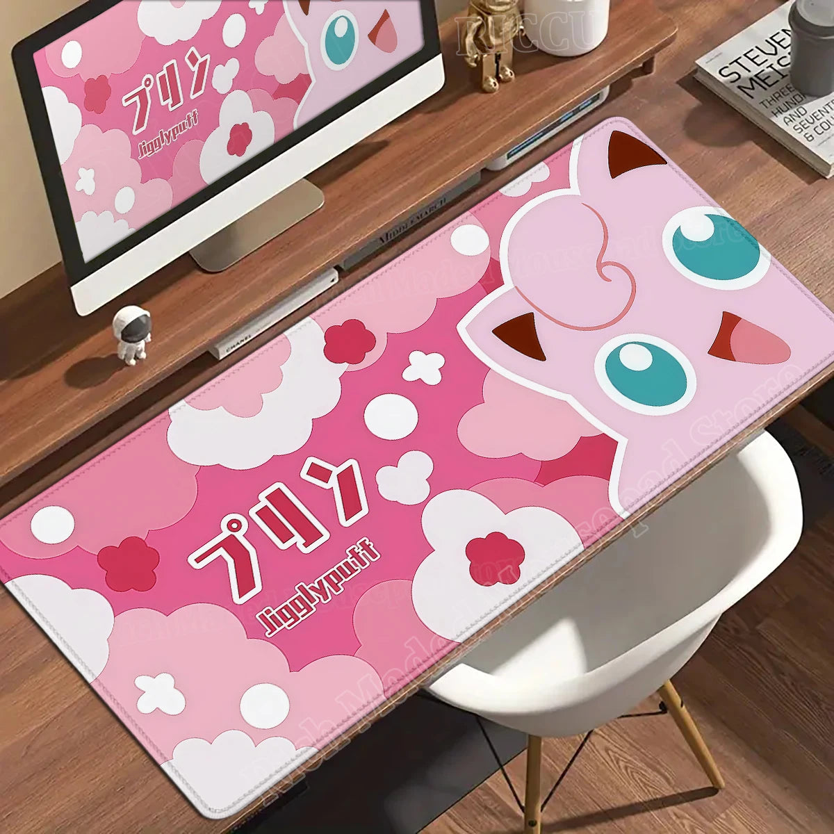 Kawaii Pink Keyboard Pad Clefairy Anime Gamer PC Cabinet Mouse Pad Ppokemon Jigglypuff Mousepad Laptop DeskMat E-Sports Mousemat