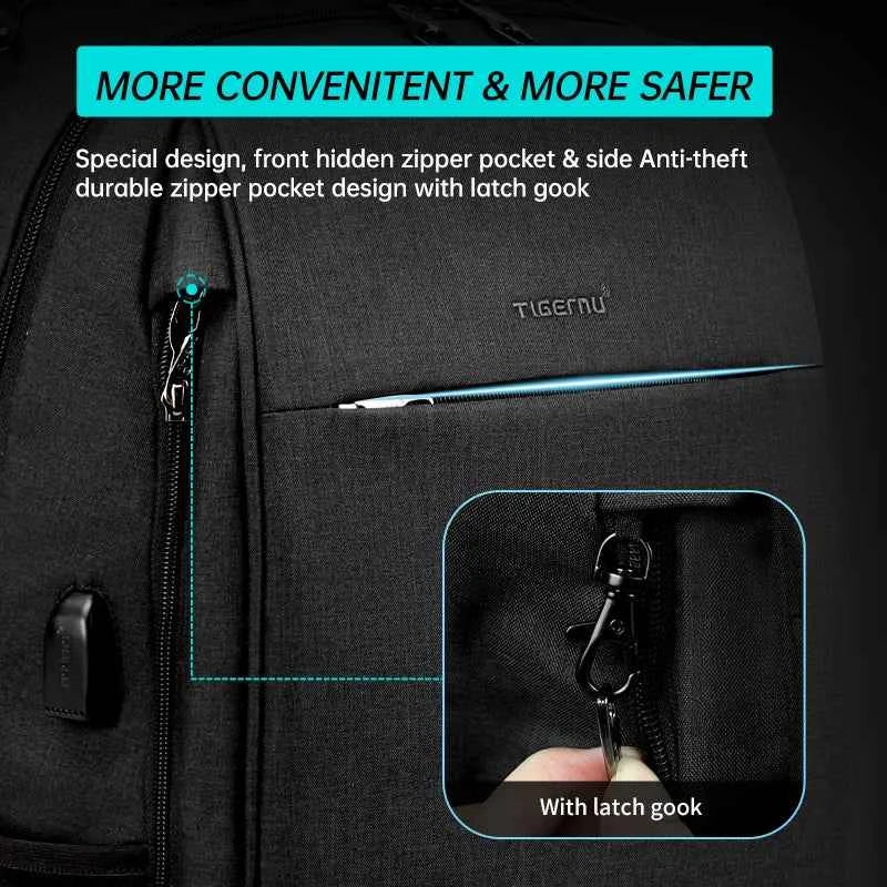 Tigernu Travel Backpacks For Men Anti Theft Backpack 14-15.6inch Laptop Male Backpack Casual Backpack For School Backpacks Male
