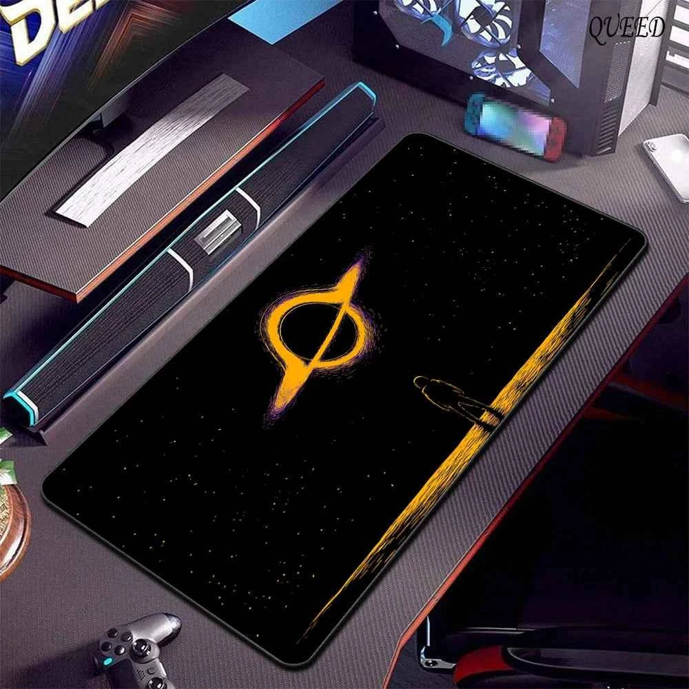 Astronaut Printing Black Pattern Keyboard Mat Rubber Non-slip Mousepad Pc Gaming Accessories Mouse Pad Office Carpet XL Mausepad