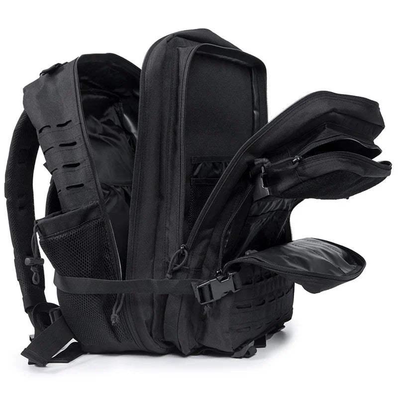 45L Tactical Backpack survival Bag Hunting MOLLE Backpack GYM For Men EDC Outdoor Hiking Rucksack Witch Bottle Holder