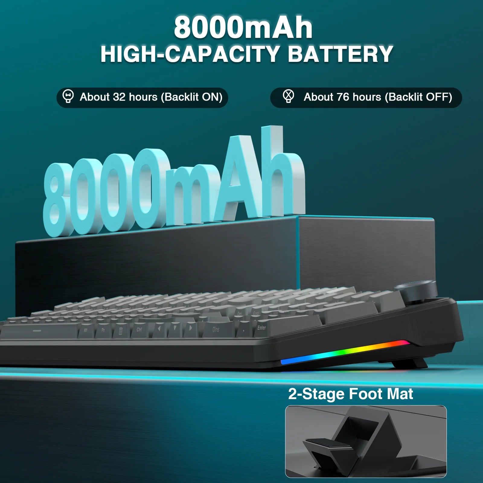 AULA F108pro Wireless Bluetooth Keyboard Macro Gaming keyboard Gasket Hot-swap Full Size Keyboard with TFT Smart Display