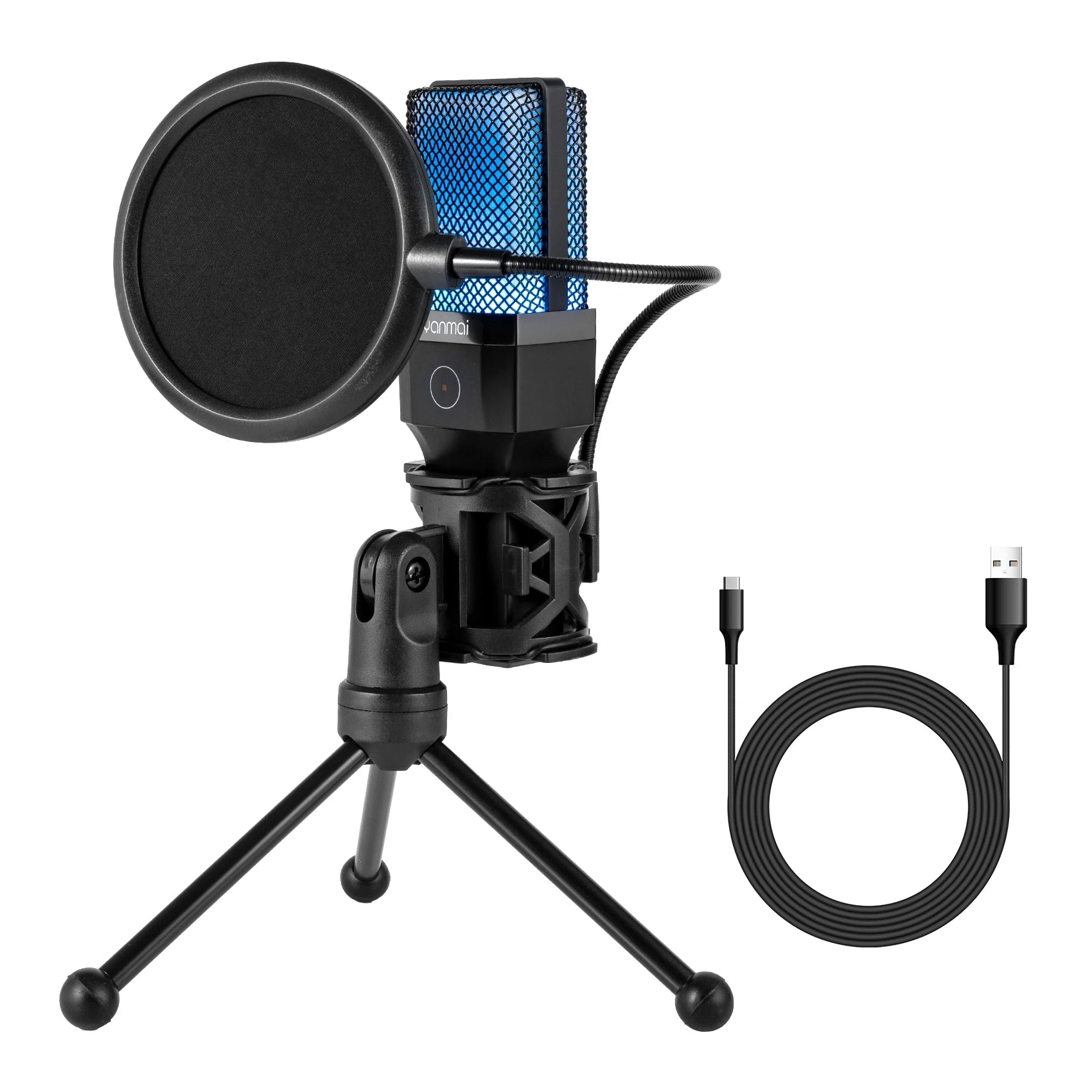 Professional USB Condenser Microphone Kit – Gaming & Podcast Mic for PC/Laptop, Wired Studio Recording Mic for Streaming, Karaoke & Voice Overs.