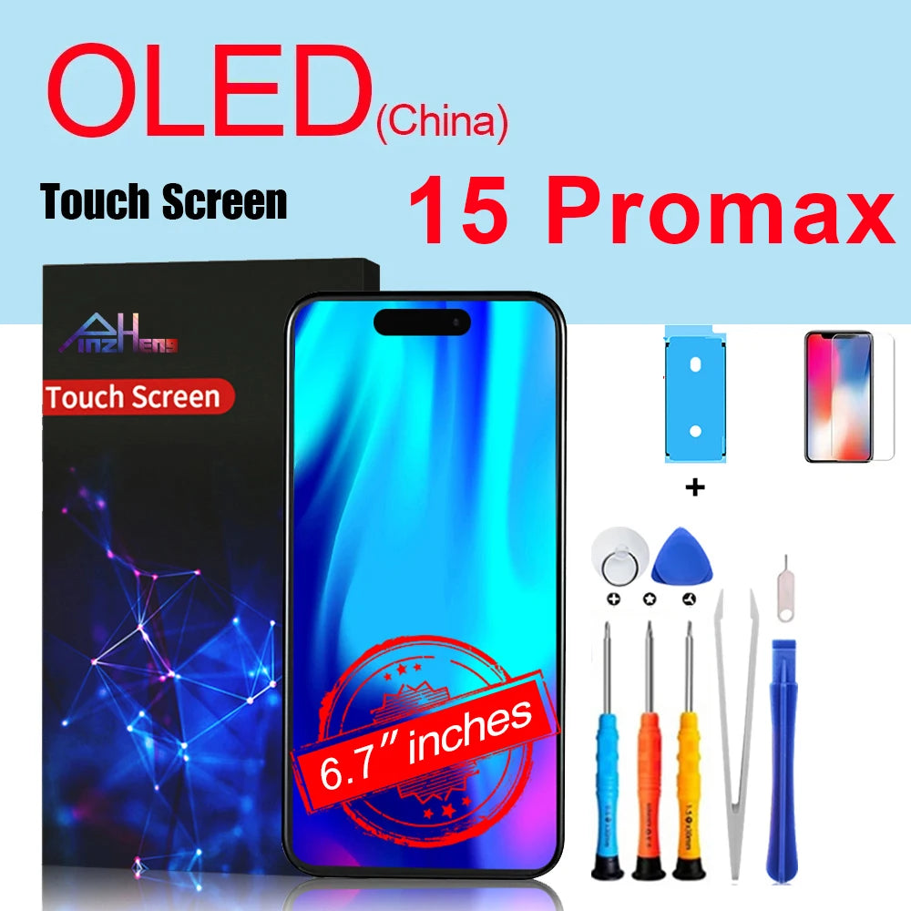 PINZHENG High Quality Screen INCELL LCD OLED For iPhone 14 Pro 15 Plus 13 Pro Max Display For iPhone Replacement With Tools