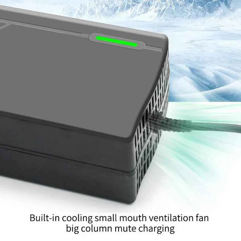 36V 48V Charger 2A 5A 10S 13S Lithium-ion Battery Pack Charger 42V 54.6V 5A Intelligent Fast Charging EU Plug With Cooling Fan