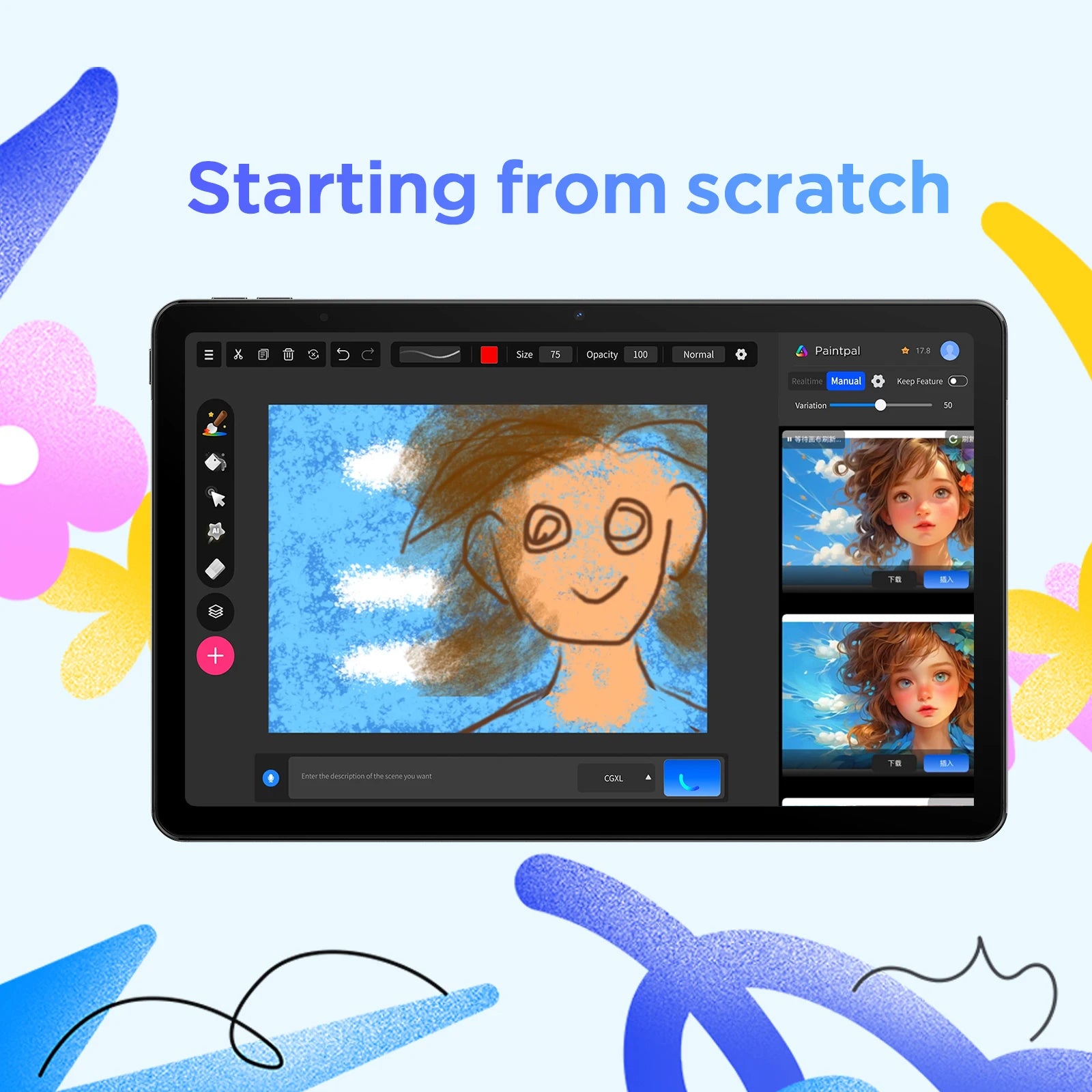 UGEE UT2 Fun Drawing Pad 6GB+128GB Full-Laminated Screen 2K Ultra HD Android 14 Tablet Drawing 7000mAh+18W 10.36 inch with Pen