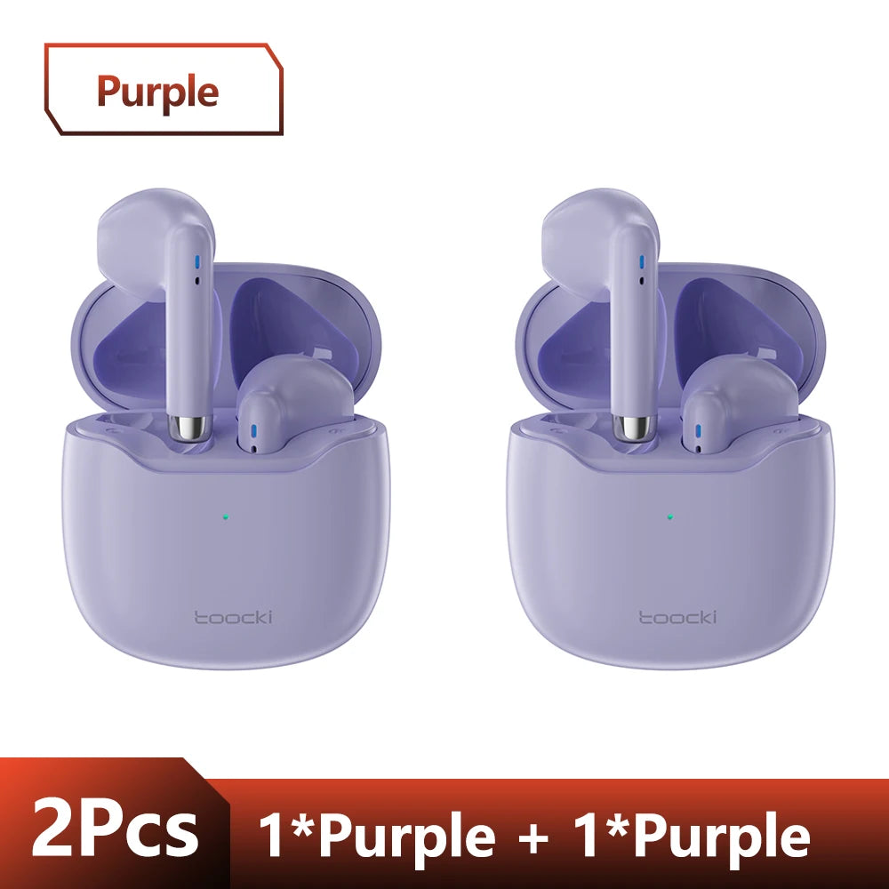 Toocki Wireless Bluetooth Headphones Bluetooth 5.3 TWS Earphones IPX4 Waterproof Mini Earbuds For Xiaomi Huawei Redmi All Phone