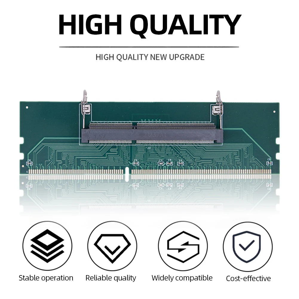 VAKIND Laptop to Desktop Memory Adapter Card – DDR3/DDR4/DDR5 SO-DIMM to PC DIMM
