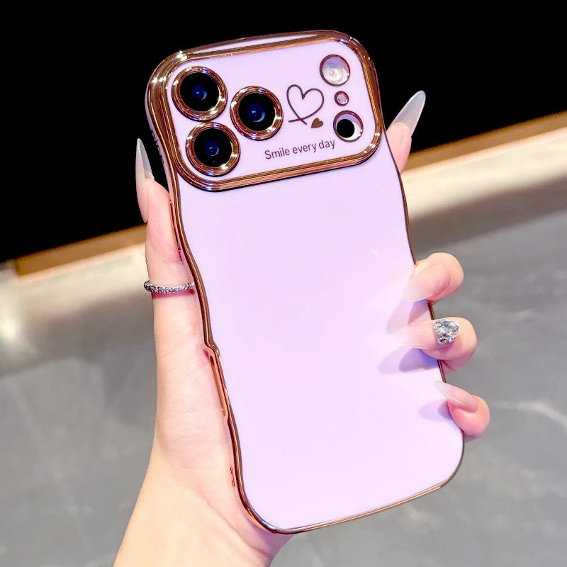 Plating Soft Wave Case For iPhone 17 Air 16E 16 15 14 13 12 11 Pro Max 17Pro 16Pro 15Pro 14Pro iPhone16 iPhone15 iPhone14 Cover