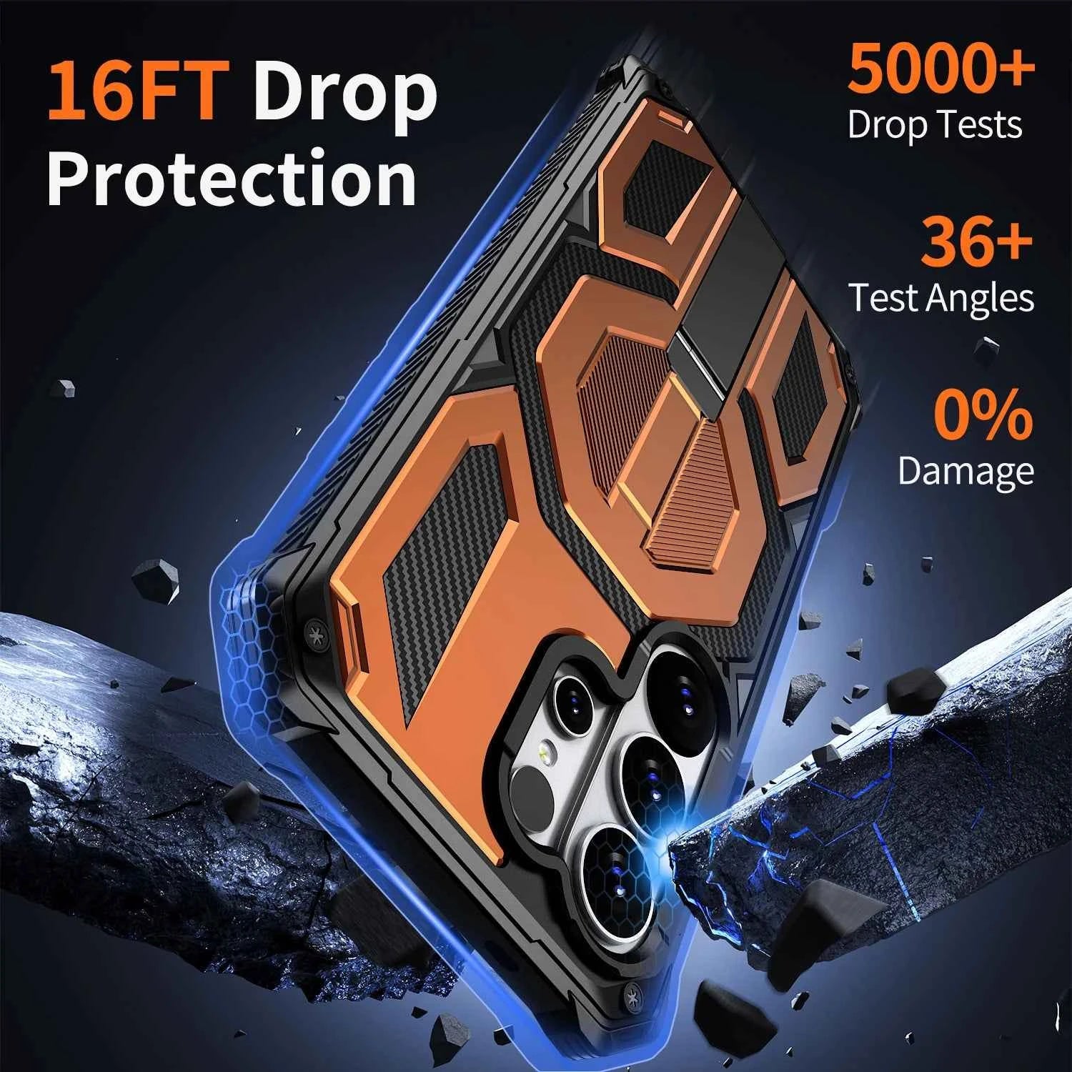 Armor Case For Samsung Galaxy S26 S25 S24 Ultra Plus 25 FE S24FE Coque For Magsafe Wireless Charging Magnetic Metal Stand Cover