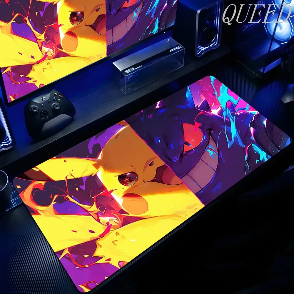 Anime P-Pokemons Xxl Mousepad Kawaii G-gengar Mouse Pad Gaming Accessories Computer Mouse Pads Keyboard Gamer Non-slip Desk Mat