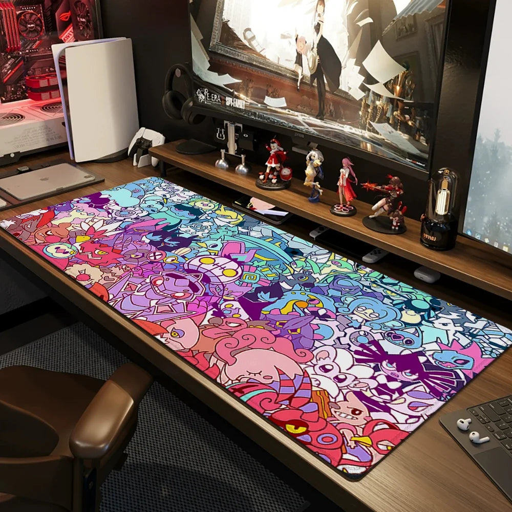 New Pokemons Mouspad Deskmat Kawaii Cute Gaming Mats Pad to Computer Offices Mousepad Gamer Mouse Carpet Mausepad Big Mousepepad