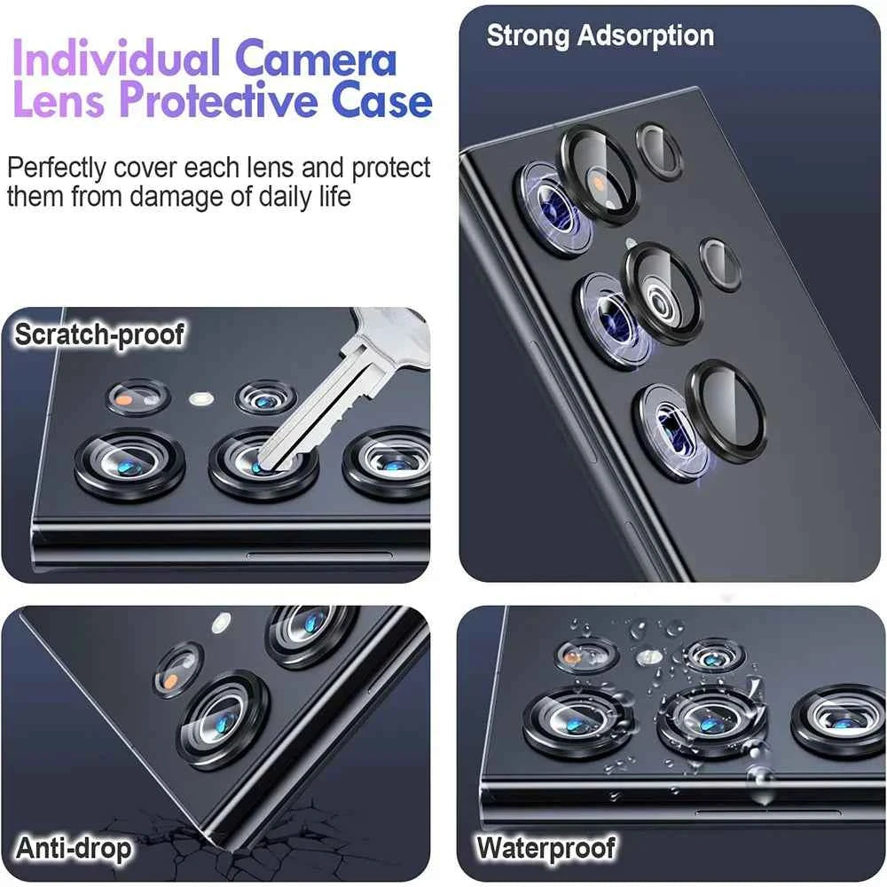 Camera Metal Lens Ring Glass Case For Samsung Galaxy S26 Ultra S25U S24 S23 Plus S22 Camera Lens Screen Protector Lens Cover
