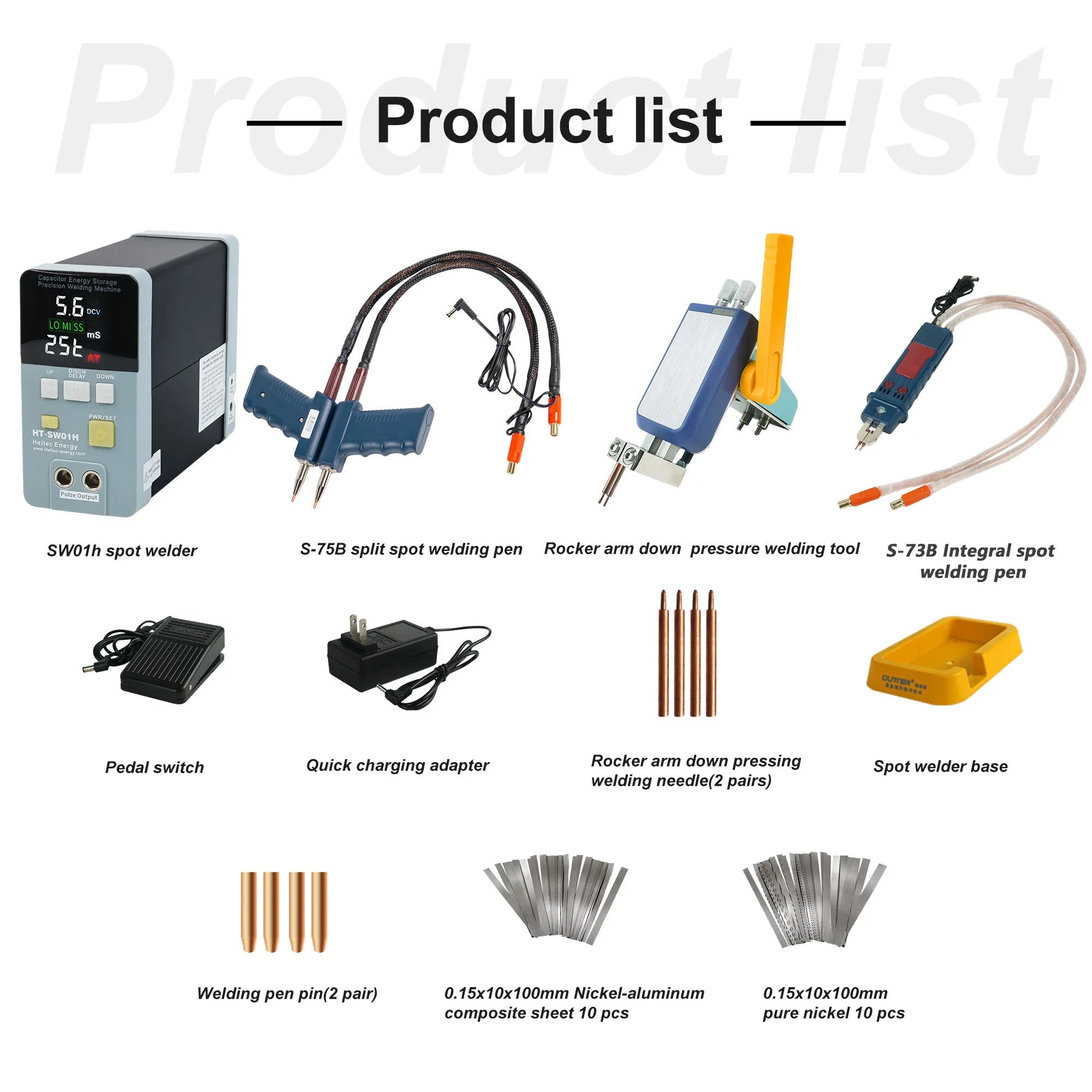 Heltec 21KW 36KW 42KW Capacitor Storage Battery Spot Welding Machine/Portable Small Spot Welder LED Display 0.5mm Thickness