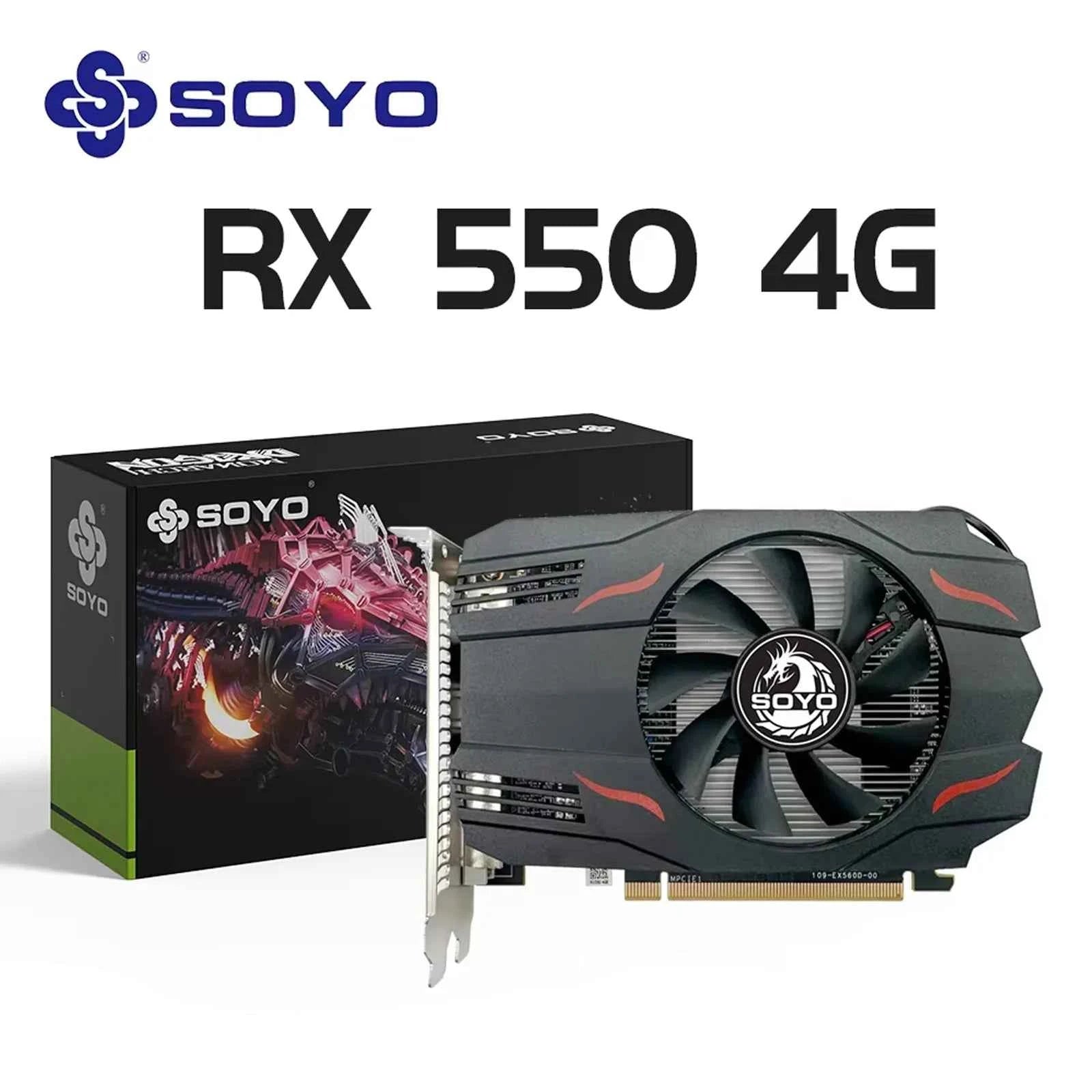 SOYO Graphics Cards Radeon RX580 8G & RX550 4G Video Gaming Card PCIE3.0x16 GPU Desktop AMD RX 580 8G