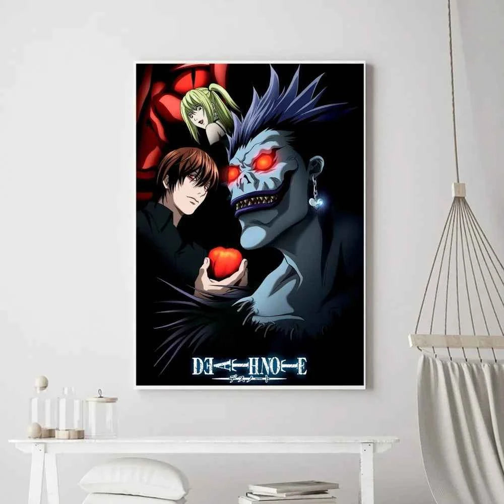 Hot Anime Death Note Poster Prints Poster Wall Painting Bedroom Living Room Wall Bar Restaurant Sticker Small