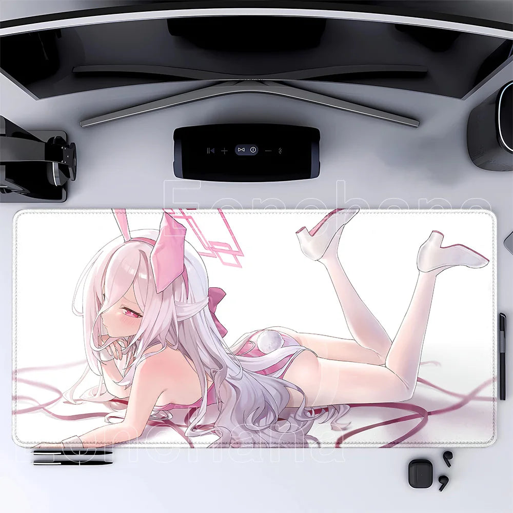 HD printing Tendō Kei Blue Archive Gaming Mousepad 400x900mm Anime girl key Mouse Pad PC Keyboard Office accessories XXL DeskMat