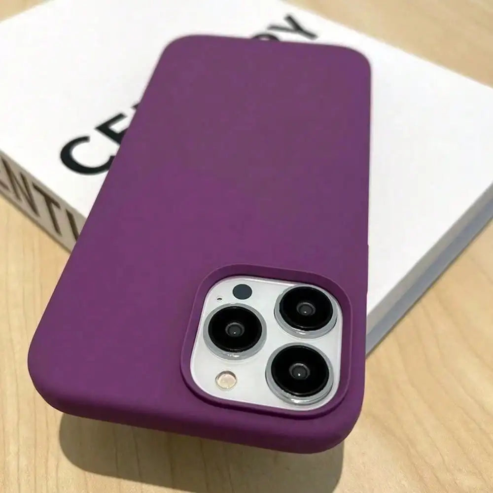 Silicone phone case, soft protective case, shockproof design cover, suitable for iPhone 17/16/15/14/13/12/11 Pro Max Plus