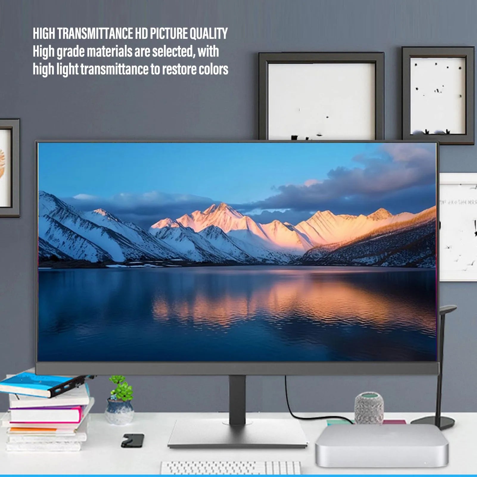 27 Inch 16:9 Computer Privacy Screen Filter PET Magnetic Computer Privacy Film Removable Anti Glare Blue Light Protector Eye Car