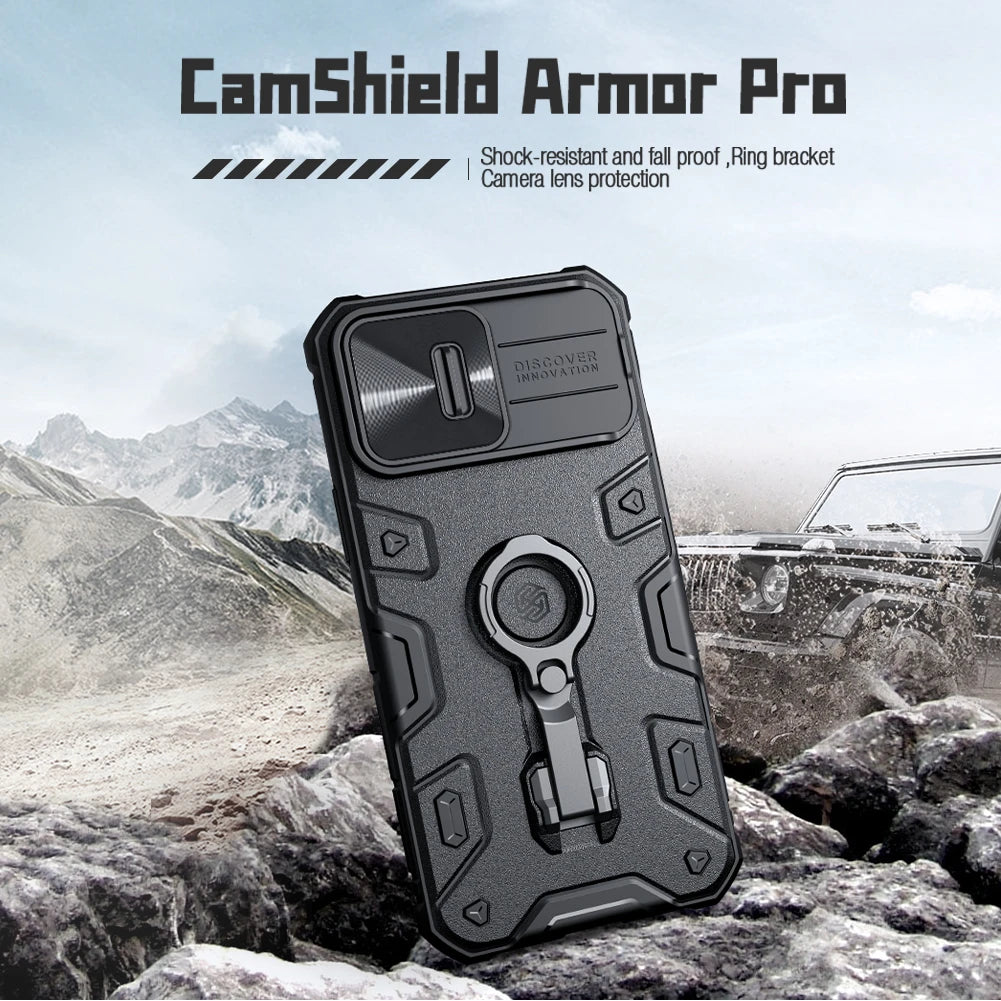 for iPhone 14 Pro Max Case NILLKIN CamShield Armor Pro Case with Camera Cover and Kickstand Shock Resistant For iPhone 14Pro Max