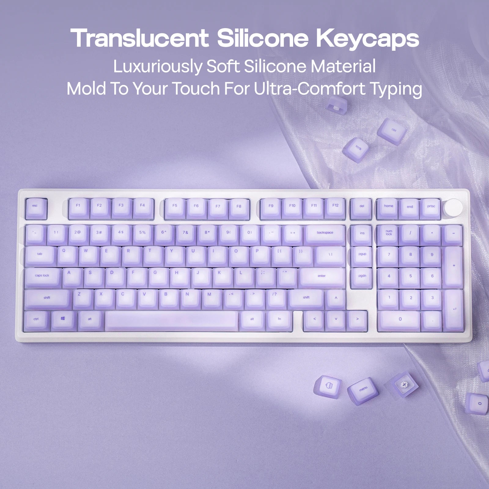 EPOMAKER AegisSil Keycap Set 113 Cherry Profile Silicone Material Keys for Cherry MX/Kailh/Outemu/Gateron Mechanical Keyboard